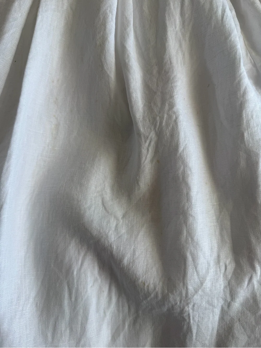 Reformation White Linen Square-Neck Midi Dress with Puff Sleeves - Picture 10 of 10